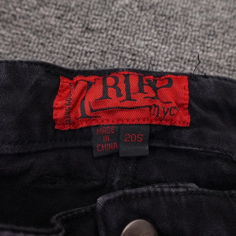 TRIPP NYC Jeans Womens 20S Black Dark Wash High Rise Straight Denim Plus 40x27